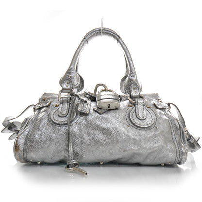 Chloe Leather Paddington Metallic Silver 1 of 13