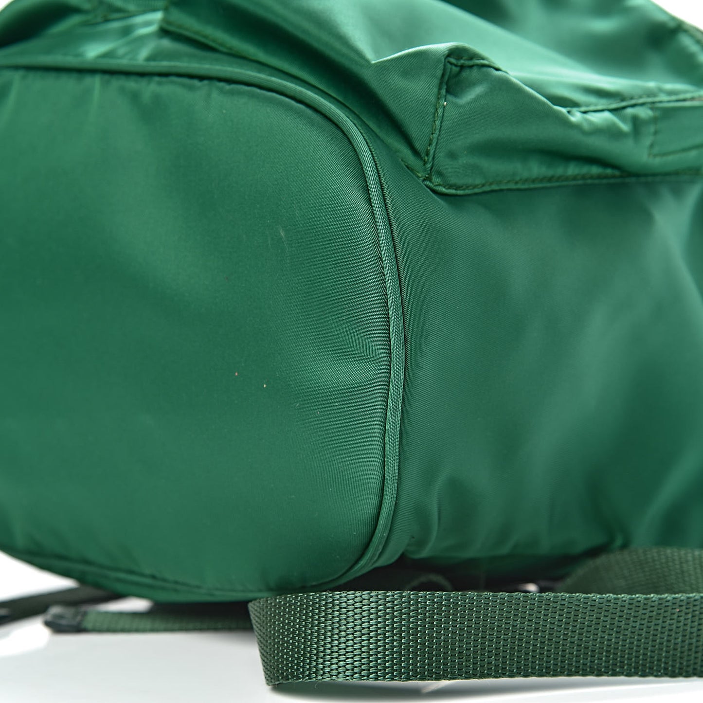 Nylon Vela Saffiano Double Buckle Backpack Oleandro