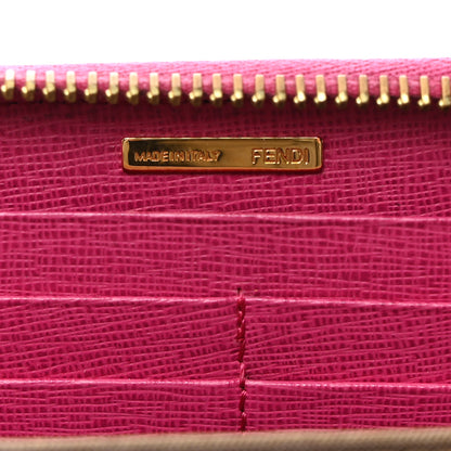Fendi Vitello Elite Zip Around Wallet Ciclamino 6 of 12