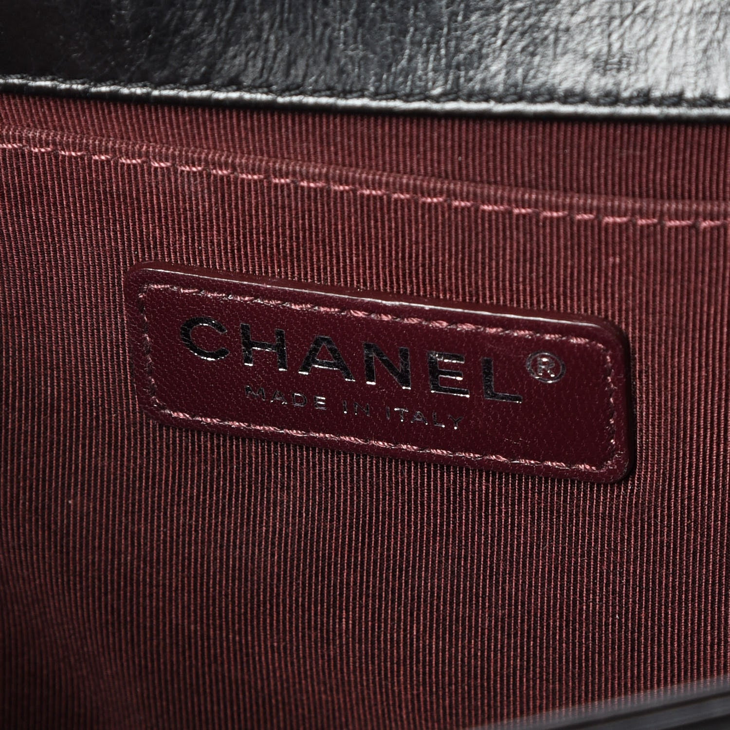 Chanel Glazed Calfskin Quilted Medium Boy Chained Flap Black 8 of 13