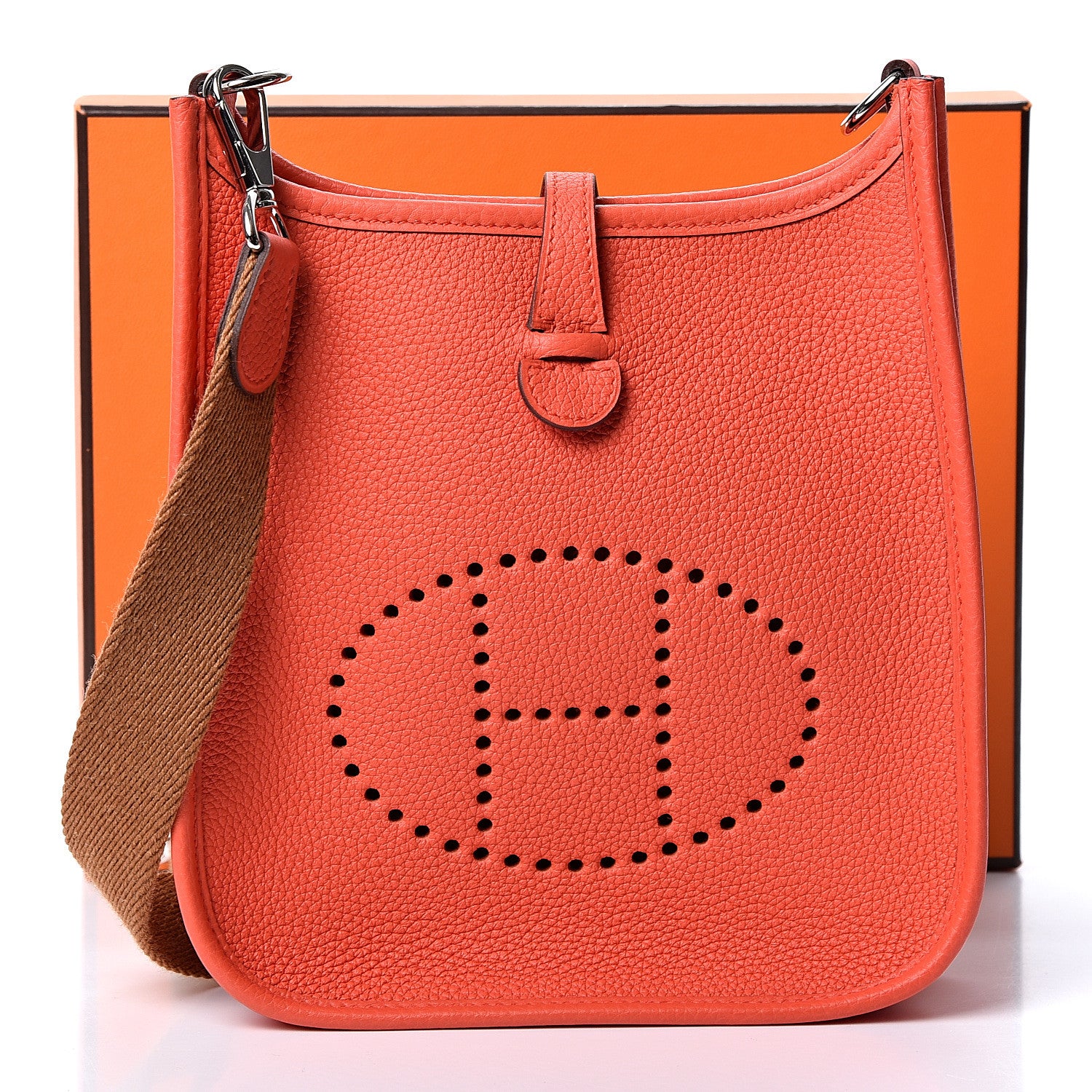 Hermes Taurillon Maurice Amazone Evelyne TPM Capucine Gold 9 of 9