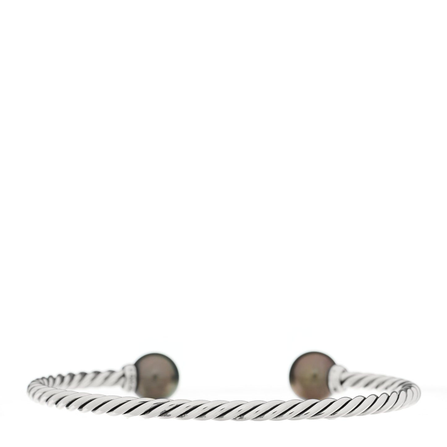Sterling Silver Diamond Tahitian Pearl 9.5-10mm Solari Bracelet