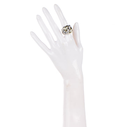 David Yurman Sterling Silver 18K Yellow Gold 20mm Cordelia Ring 49 5 2 of 4