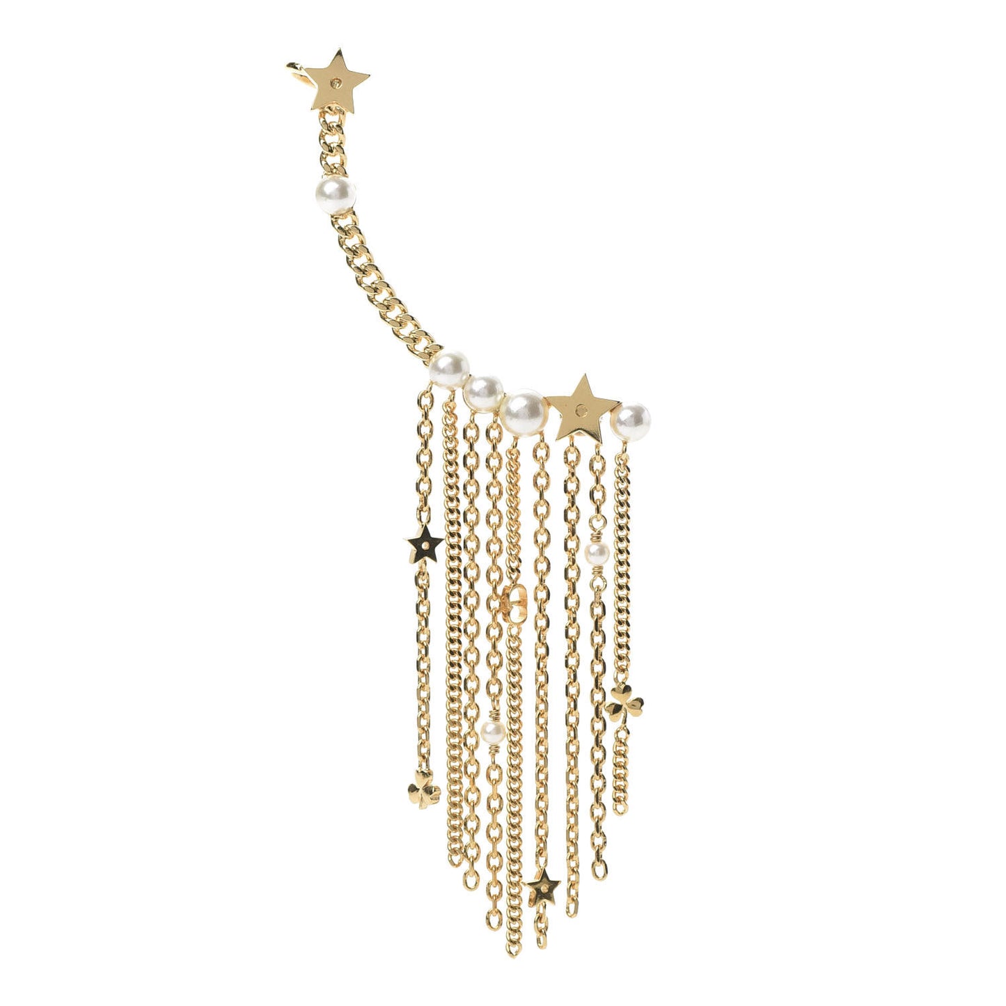 Pearl Danseuse Etoile Chain Dangle Earring Gold