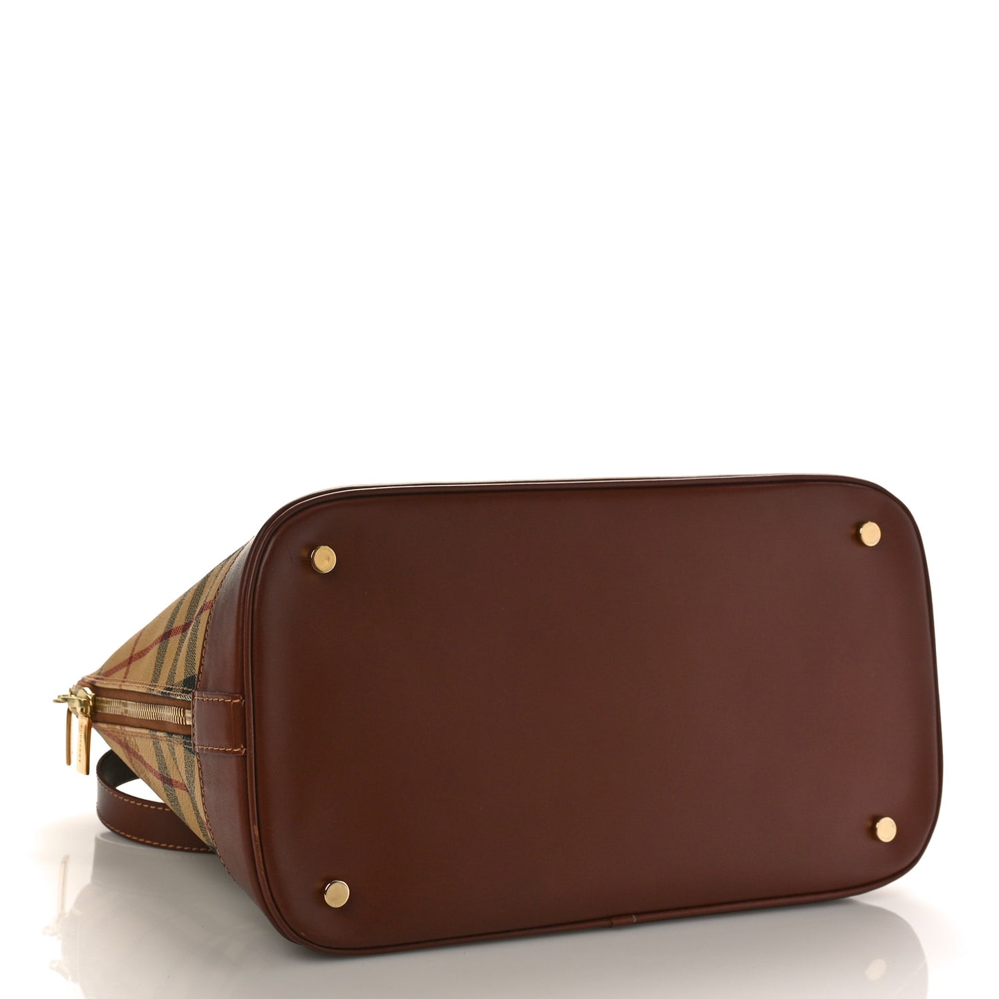 Haymarket Check Top Handle Crossbody Brown