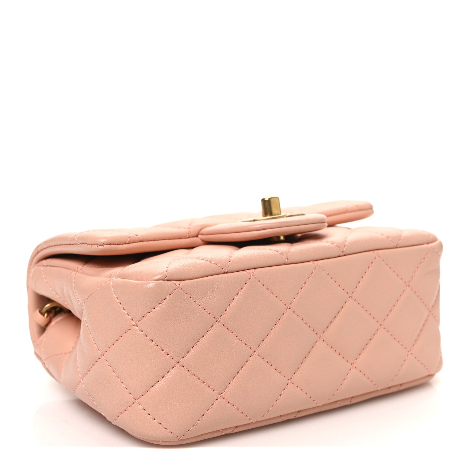 Chanel Lambskin Quilted Mini Pearl Crush Flap Light Orange 4 of 10