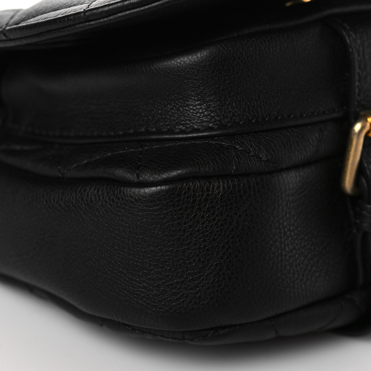 Chanel Grained Calfskin Quilted Small Messenger Flap Black 8 of 9