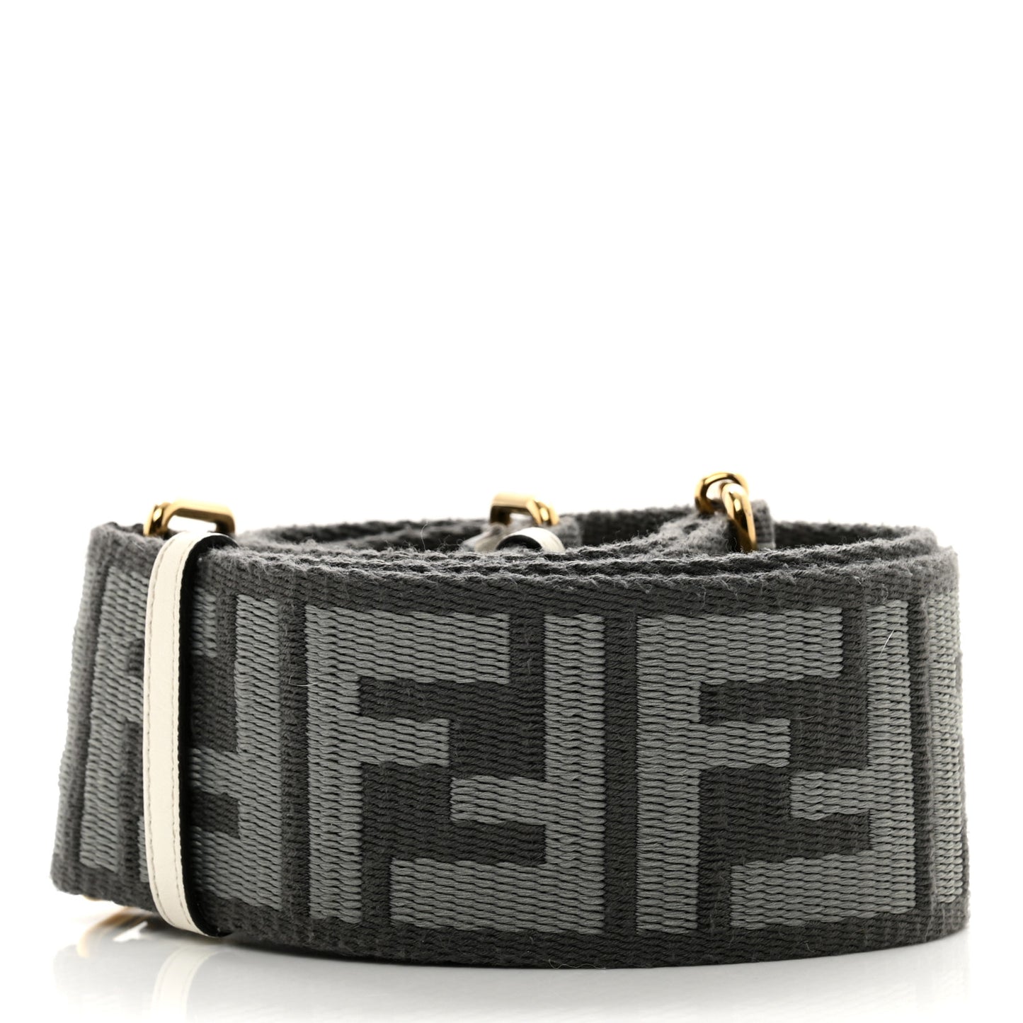 Ribbon Vitello Seta FF 1974 Adjustable Strap You Ardesia Pietra White Ice