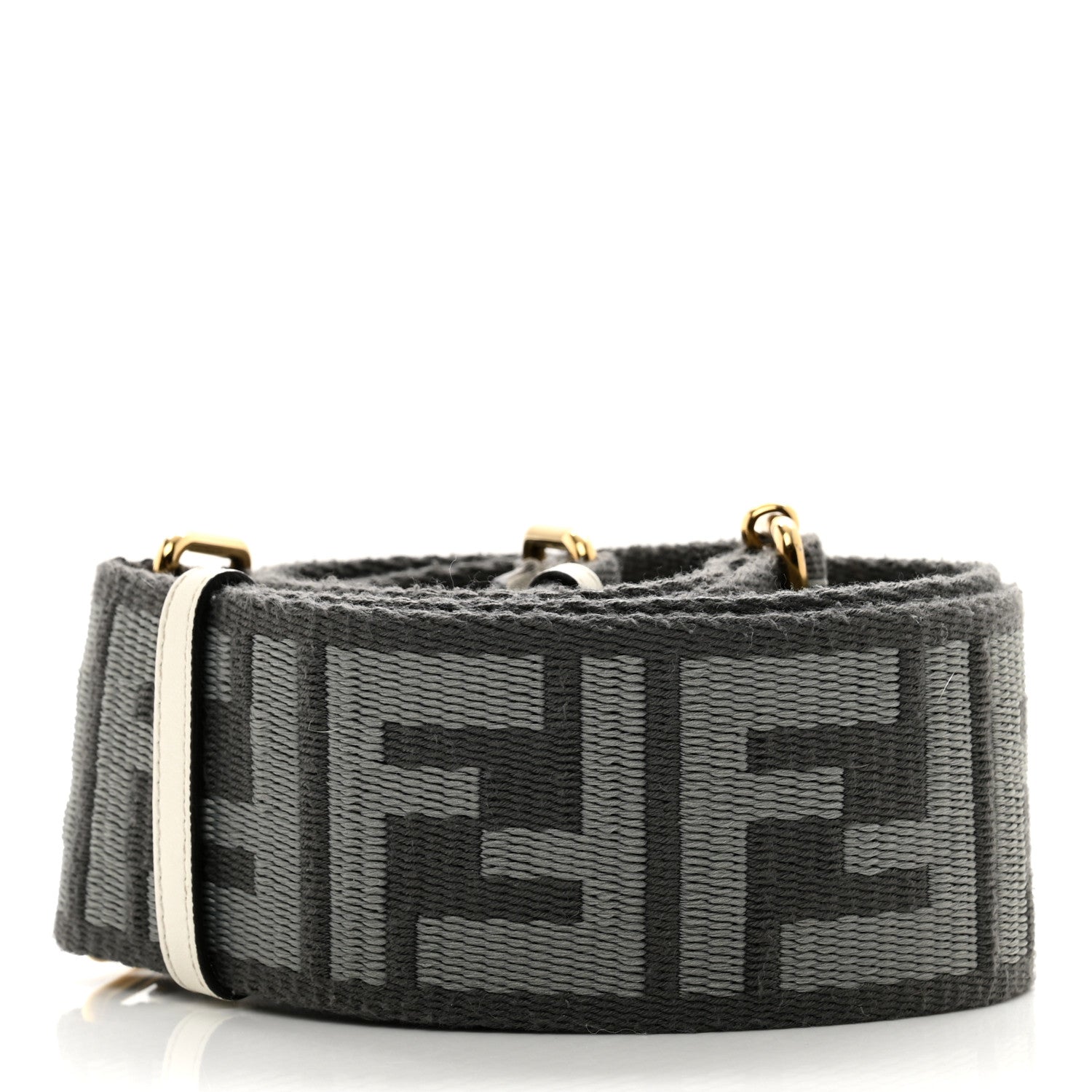 Fendi Ribbon Vitello Seta FF 1974 Adjustable Strap You Ardesia Pietra White Ice 2 of 3