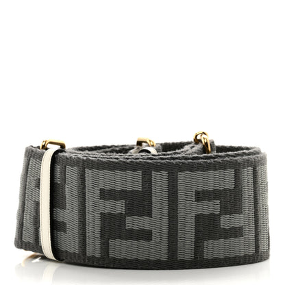Fendi Ribbon Vitello Seta FF 1974 Adjustable Strap You Ardesia Pietra White Ice 2 of 3