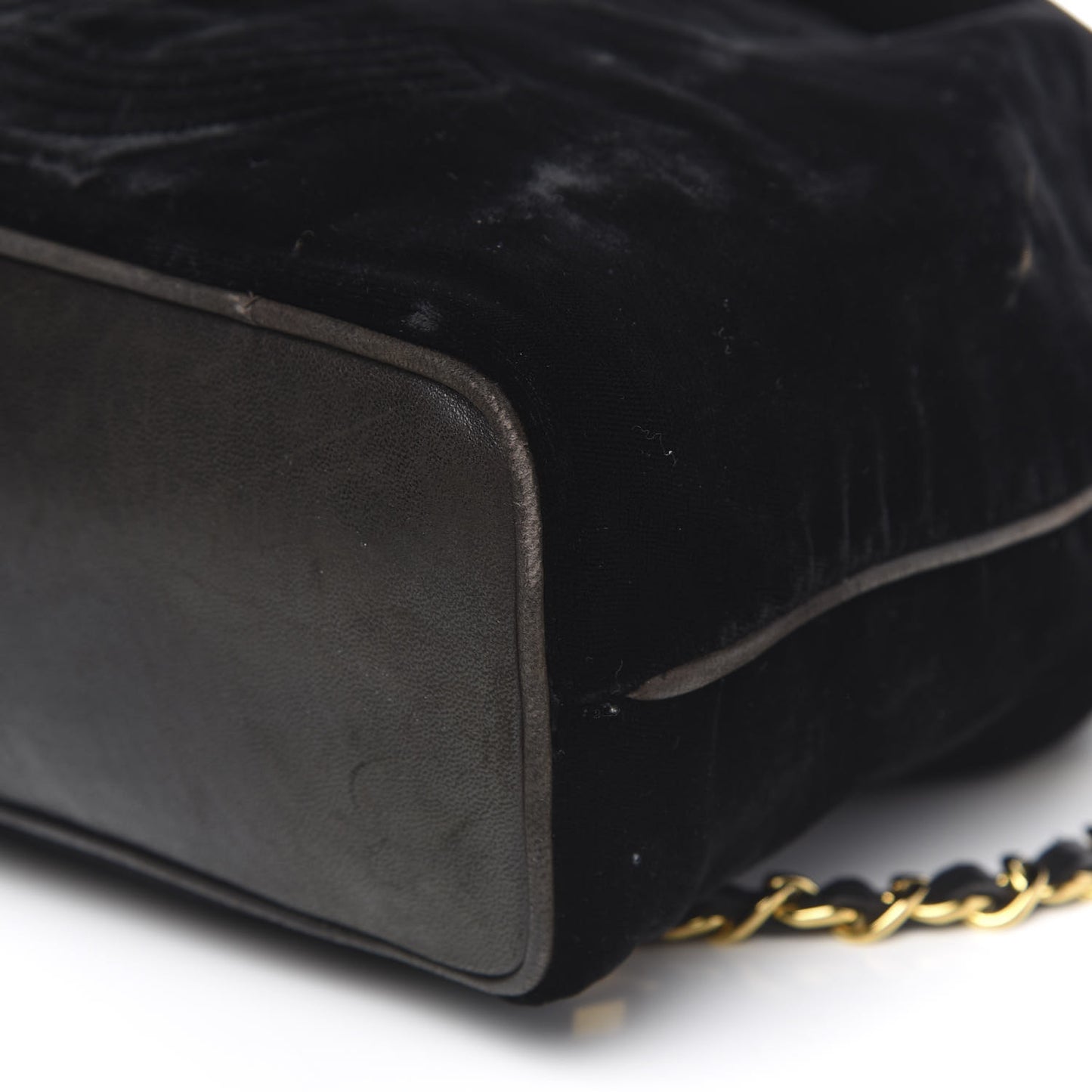 Velvet Drawstring Backpack Black