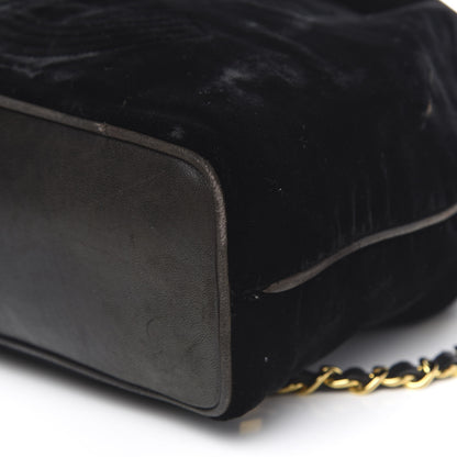 Chanel Velvet Drawstring Backpack Black 11 of 13