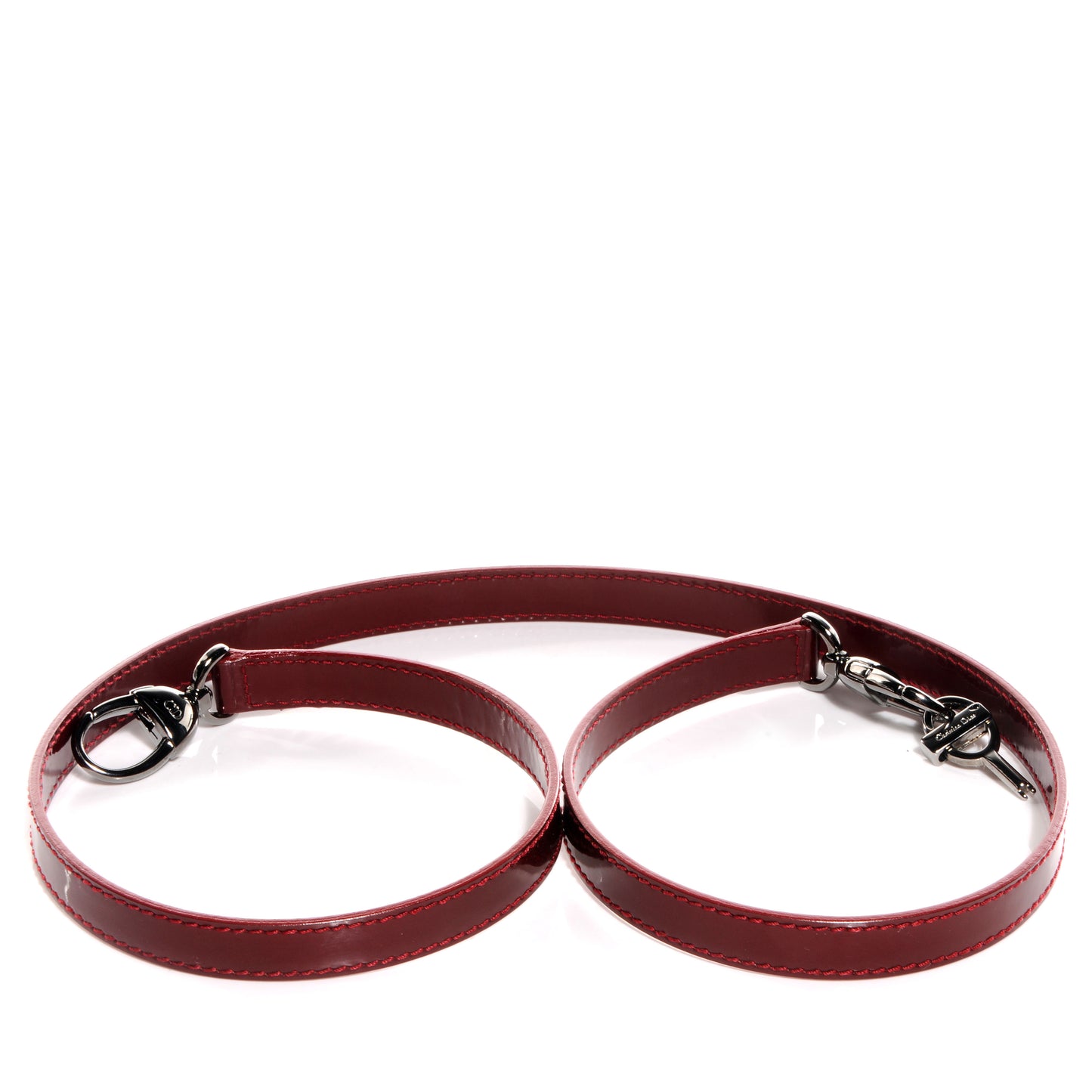 Patent Lady Dior Shoulder Strap Red