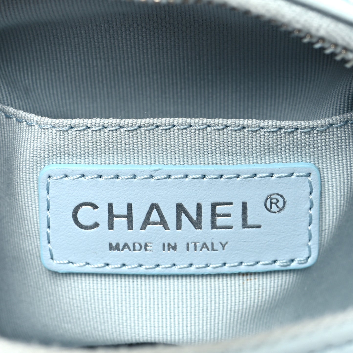 Lambskin Quilted Vertical My Perfect Camera Case Light Blue