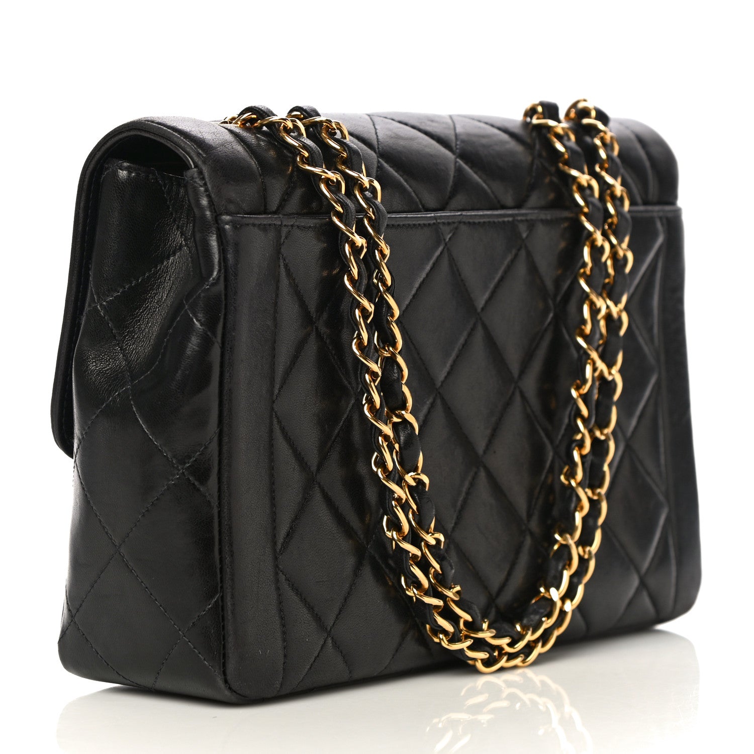 Chanel Lambskin Quilted Medium Single Flap Black 3 of 37