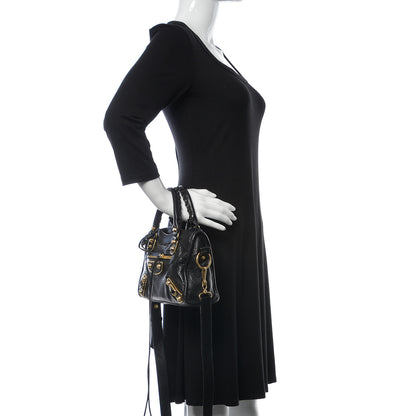Balenciaga Chevre Gold Metallic Edge Hardware Mini City Black 3 of 10