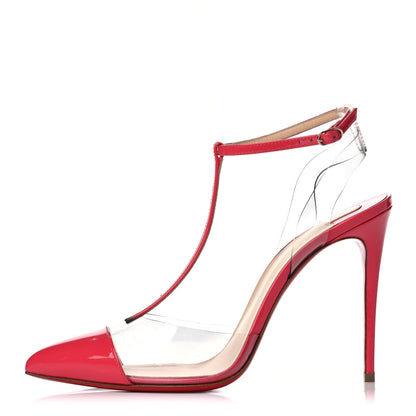Christian Louboutin Patent PVC Nosy 100 Pumps 37.5 Begonia 1 of 14