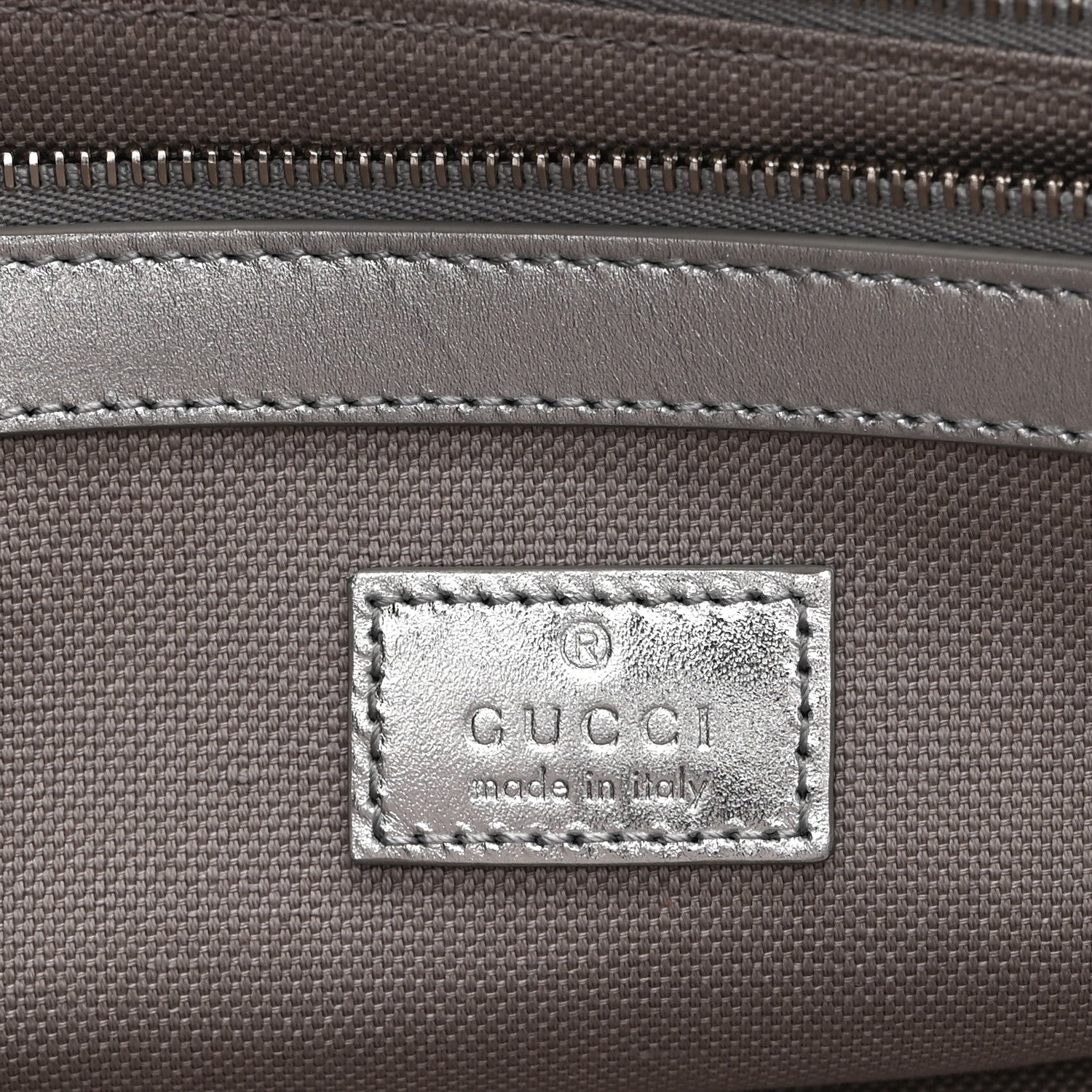 Gucci GG Supreme Monogram Emblem Medium Tote Bag  Beige Silver 6 of 10