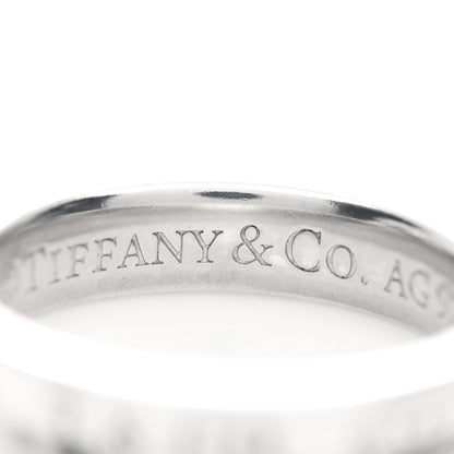 Tiffany Sterling Silver Narrow 1837 Band Ring 48 4.5 4 of 4