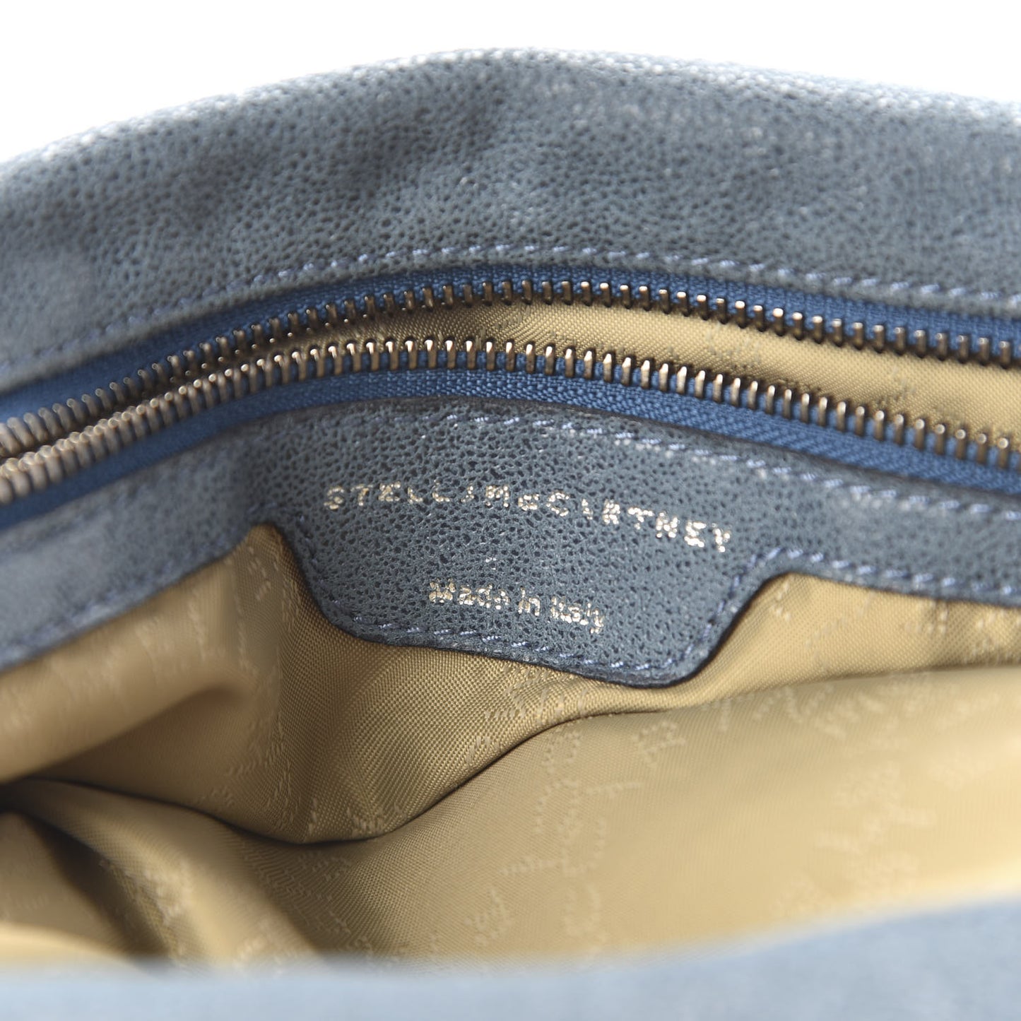 Shaggy Deer Falabella Fold Over Tote Blue