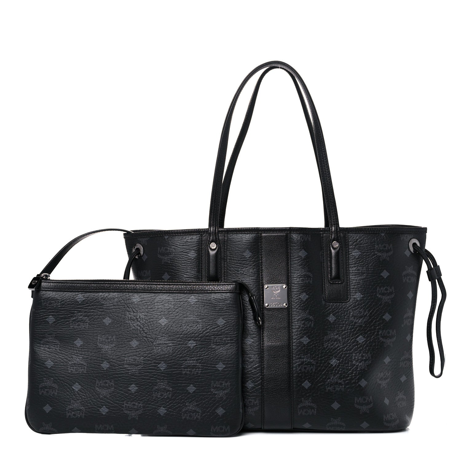 MCM Visetos Medium Liz Reversible Shopper Tote Black 1 of 21