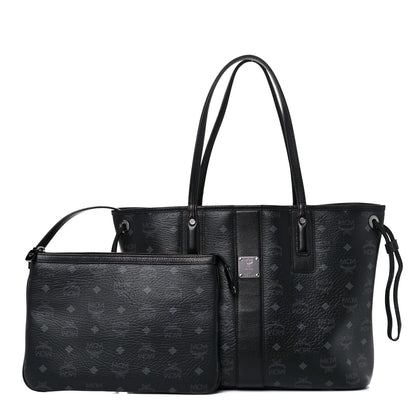 MCM Visetos Medium Liz Reversible Shopper Tote Black 1 of 21