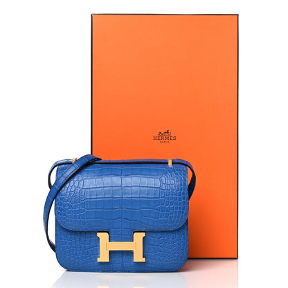 Hermes Matte Alligator Constance 18 Bleu Zellige 11 of 11