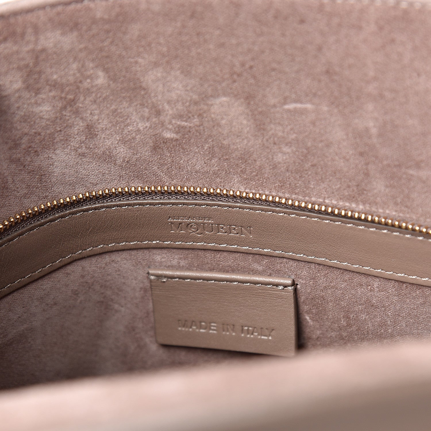 Alexander McQueen Calfskin Embossed Suede Large Heroine Tan 6 of 19
