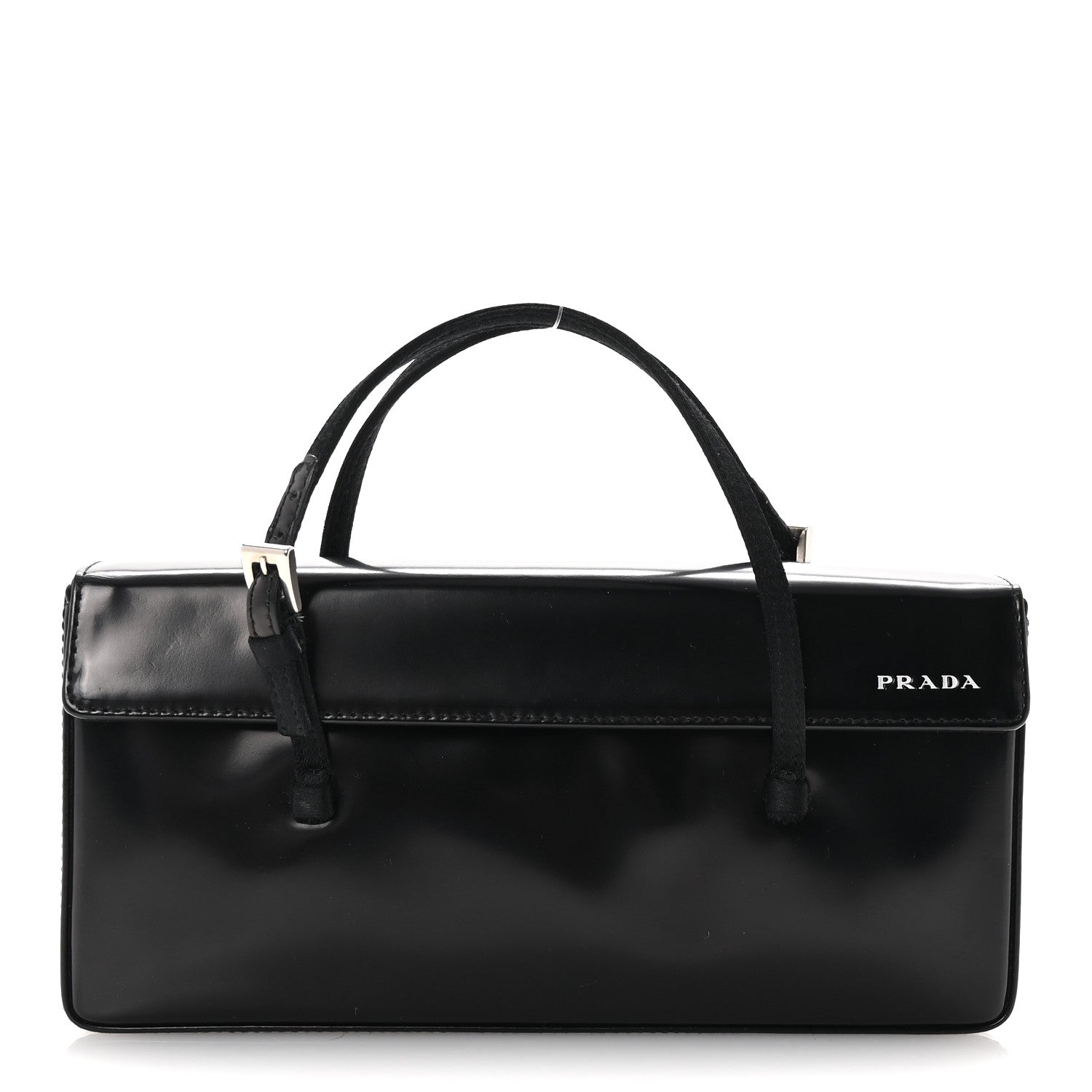 Prada Spazzolato Mini Clutch Bag Black 1 of 12