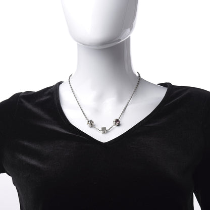 Louis Vuitton Swarovski Gamble Short Necklace Silver 2 of 6