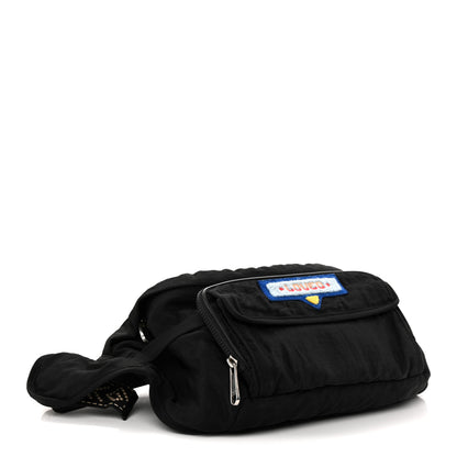 Gucci Nylon 80s Logo Patch Belt Bag Black 4 of 10
