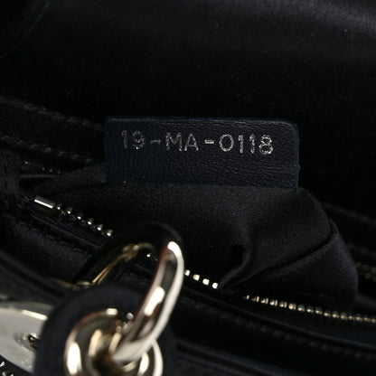Christian Dior Satin Crystal Cannage Mini Lady Dior Navy 7 of 11