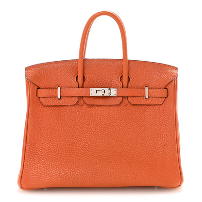 Hermes Togo Birkin 25 Orange 1 of 9