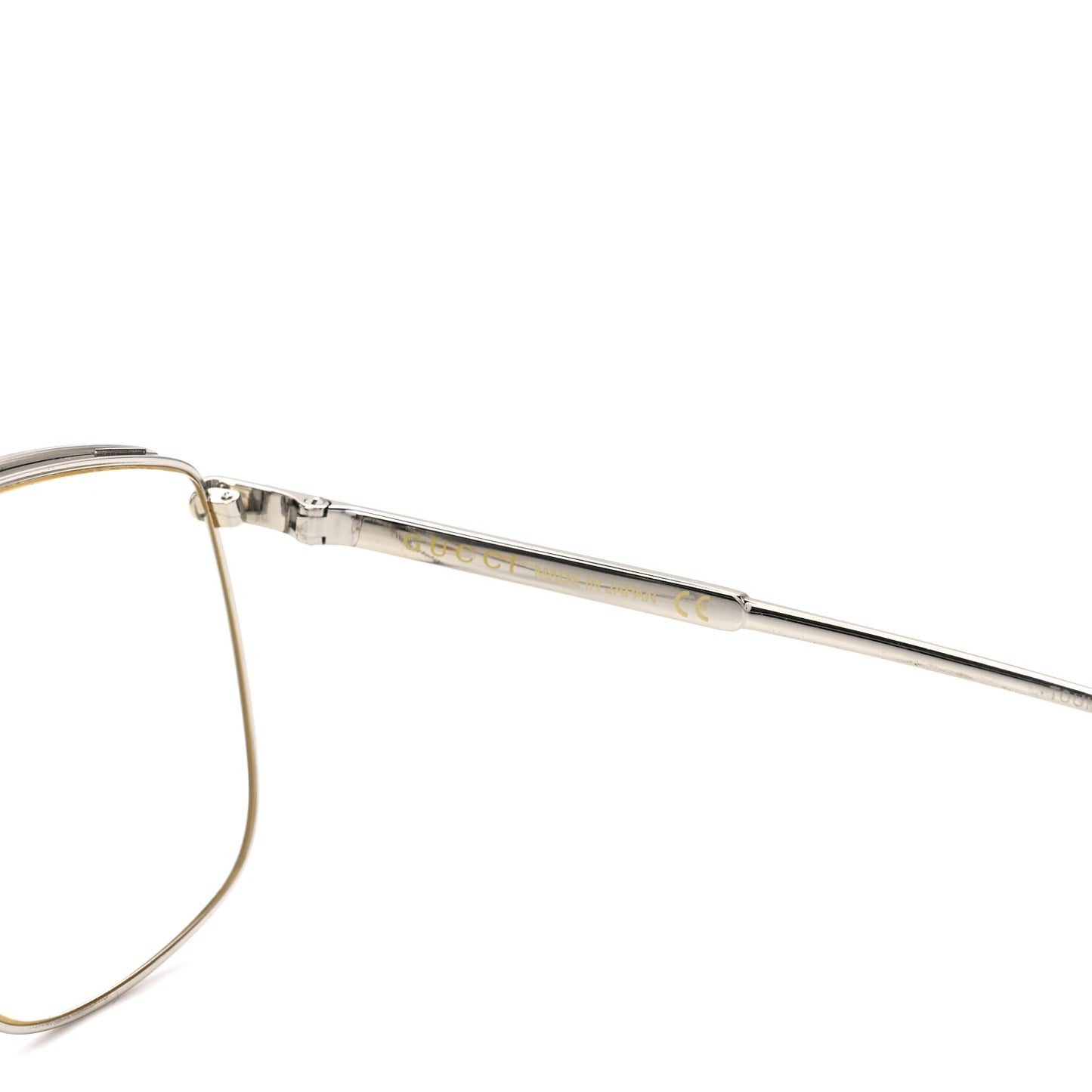 Metal Aviator Sunglasses GG0365S Silver Yellow