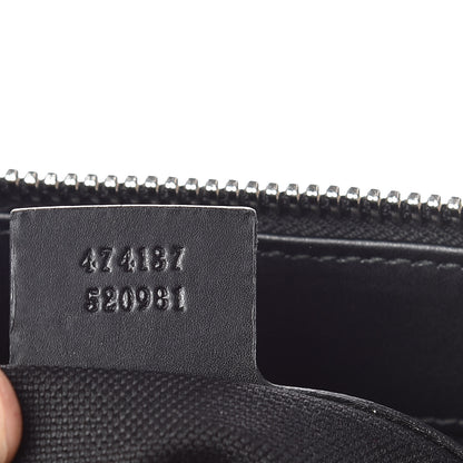Gucci GG Supreme Monogram Appia Calfskin Web Flat Messenger Bag Black Grey 9 of 9