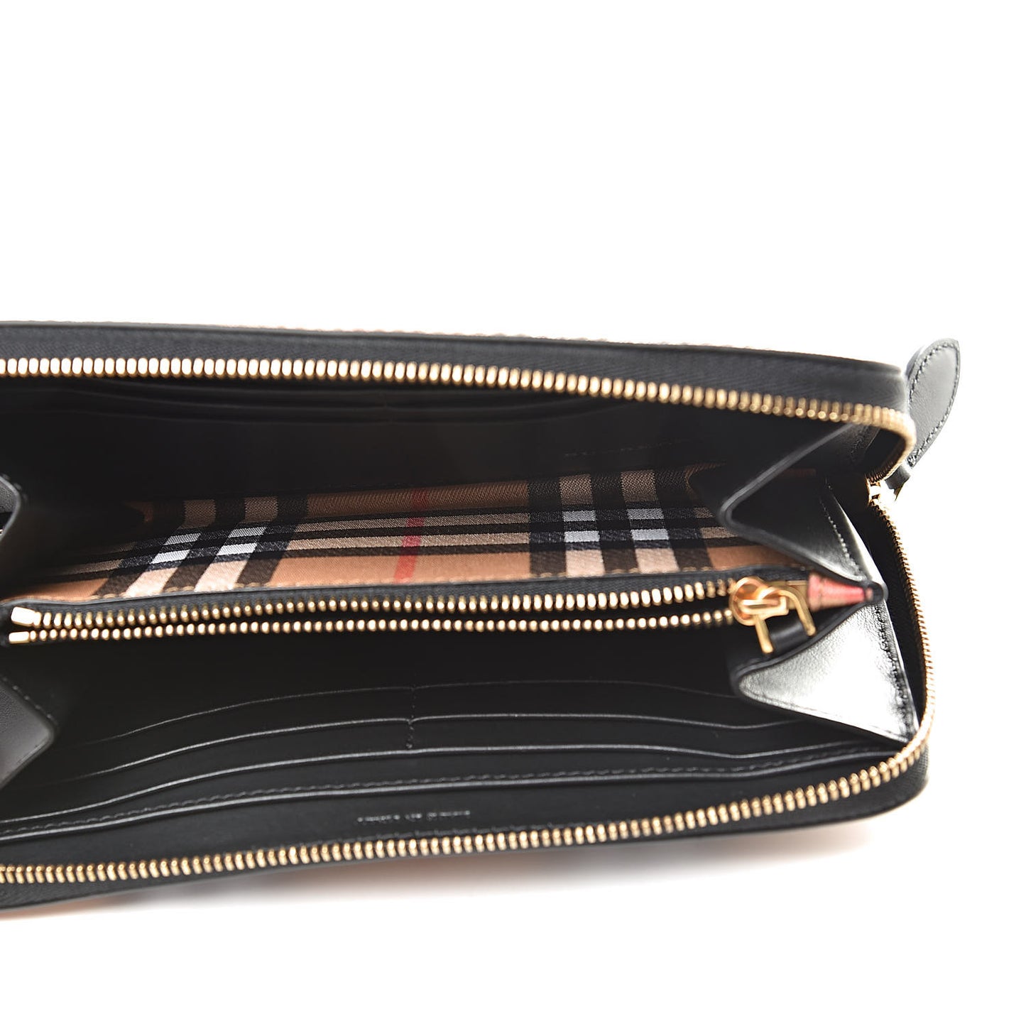 Vintage Check Elmore Zip Around Wallet Black