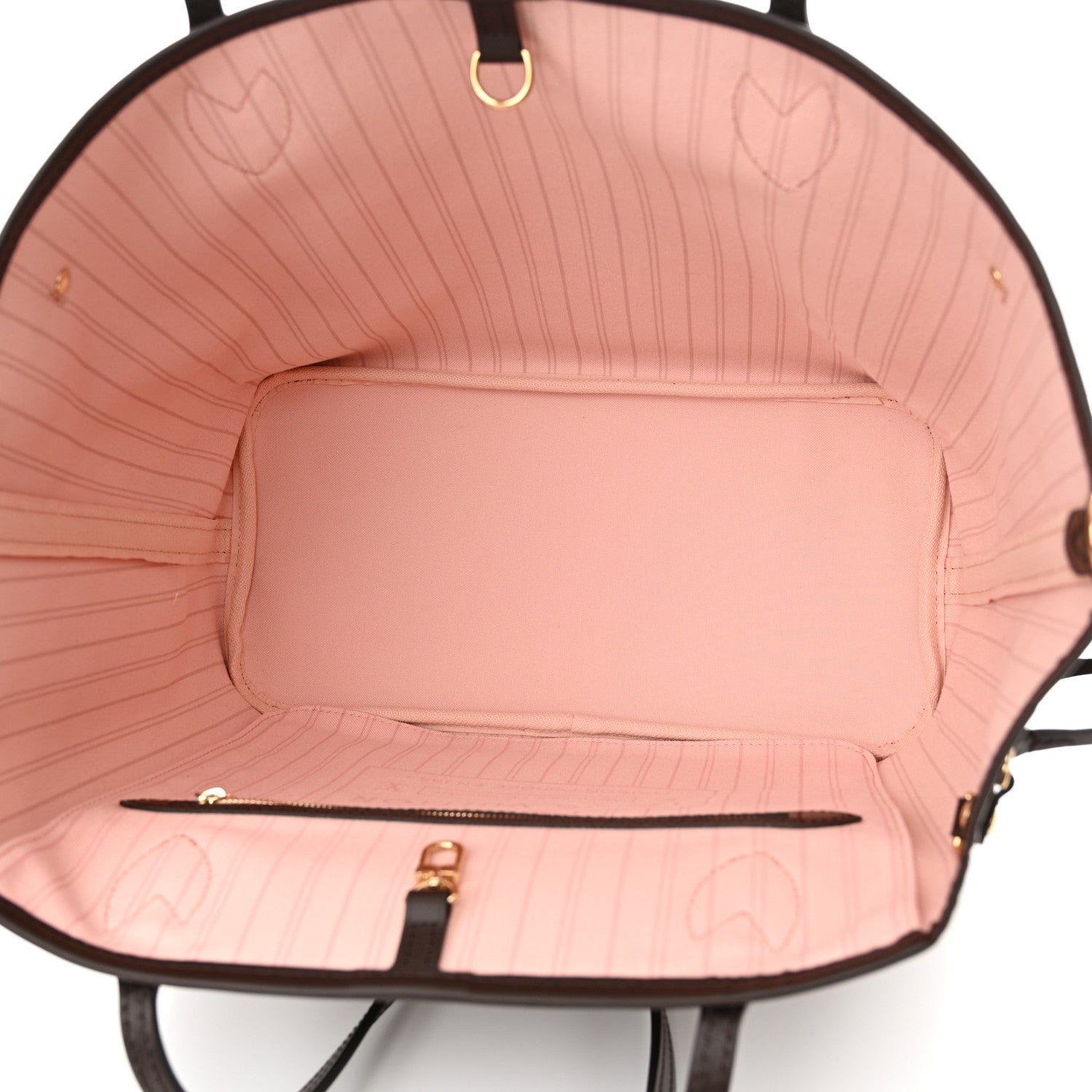 Louis Vuitton Damier Ebene Braided Neverfull MM Pink 6 of 10