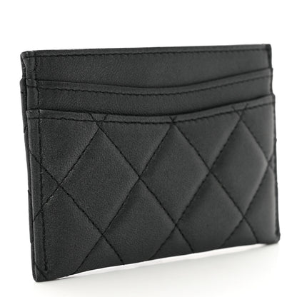 Chanel Pearly Lambskin Quilted Card Holder So Black 3 of 9
