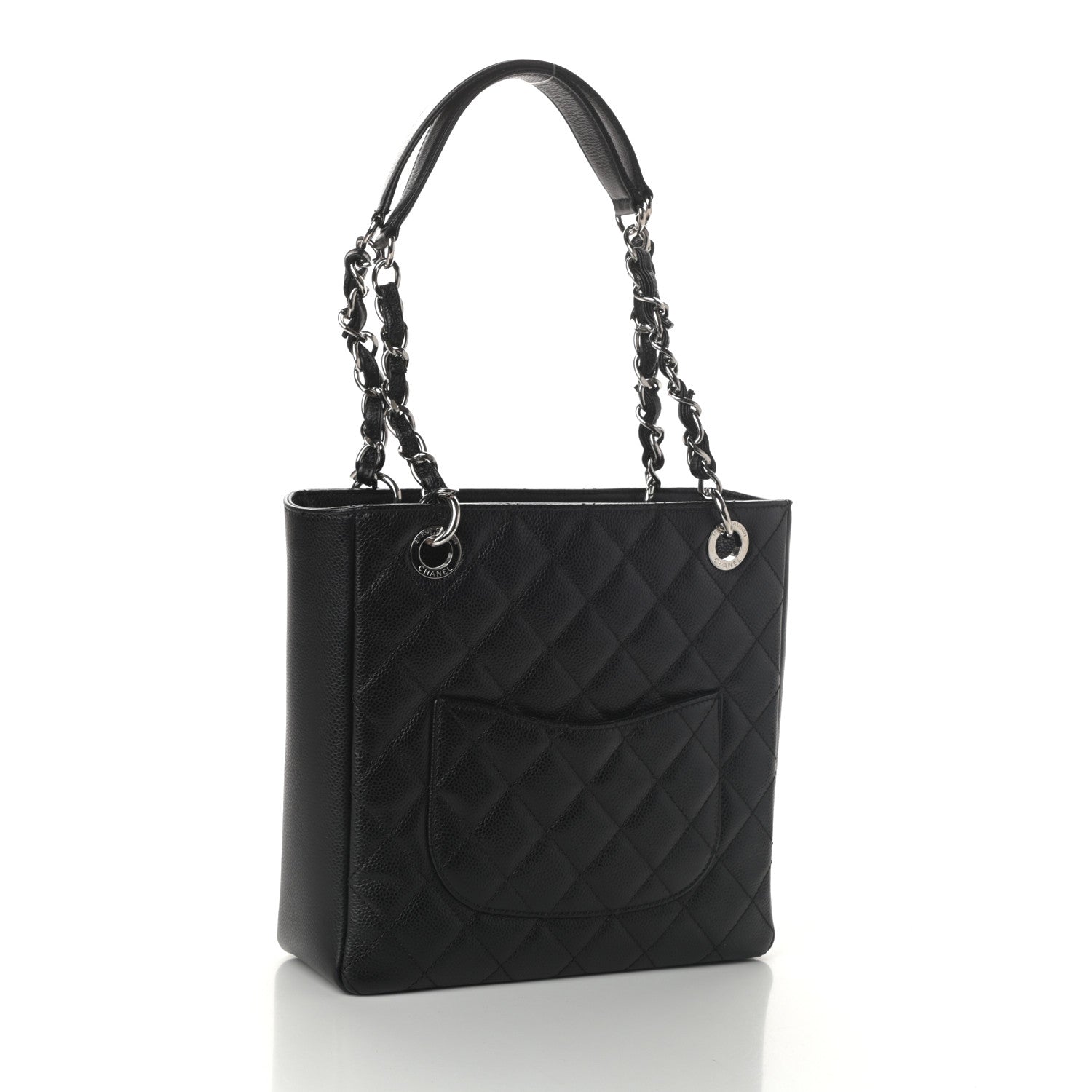 Chanel Caviar Quilted Petit Shopping Tote PST Black 3 of 10