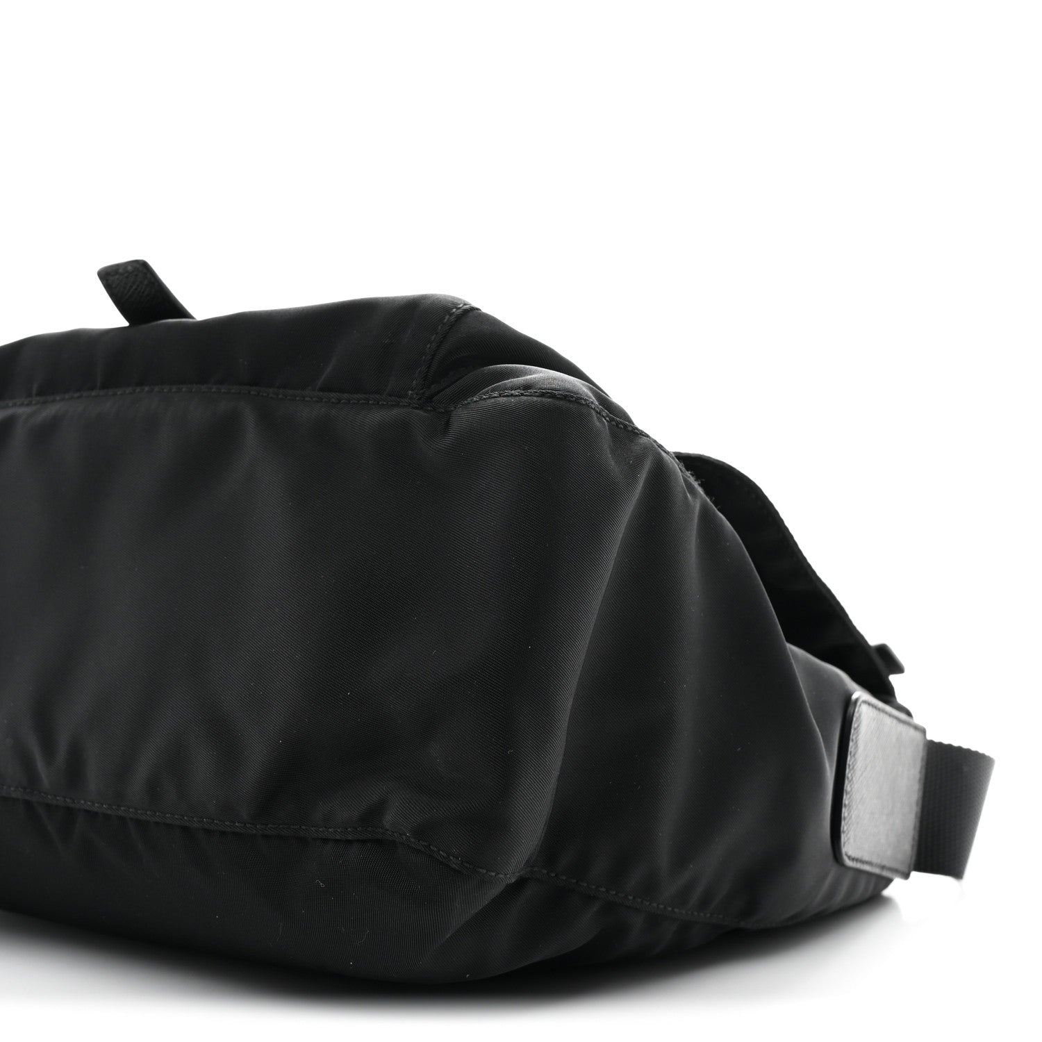 Prada Nylon Vela Saffiano Single Buckle Messenger Shoulder Bag Black 10 of 10