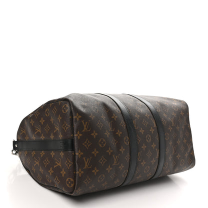 Louis Vuitton Monogram Macassar Keepall Bandouliere 45 3 of 10
