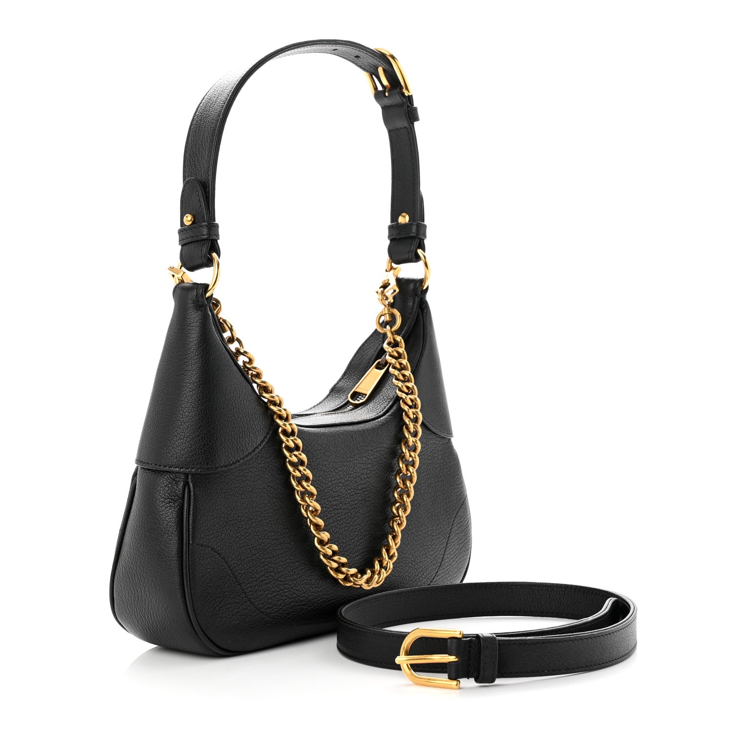 Gucci Goatskin Small Aphrodite Shoulder Bag Black 3 of 11