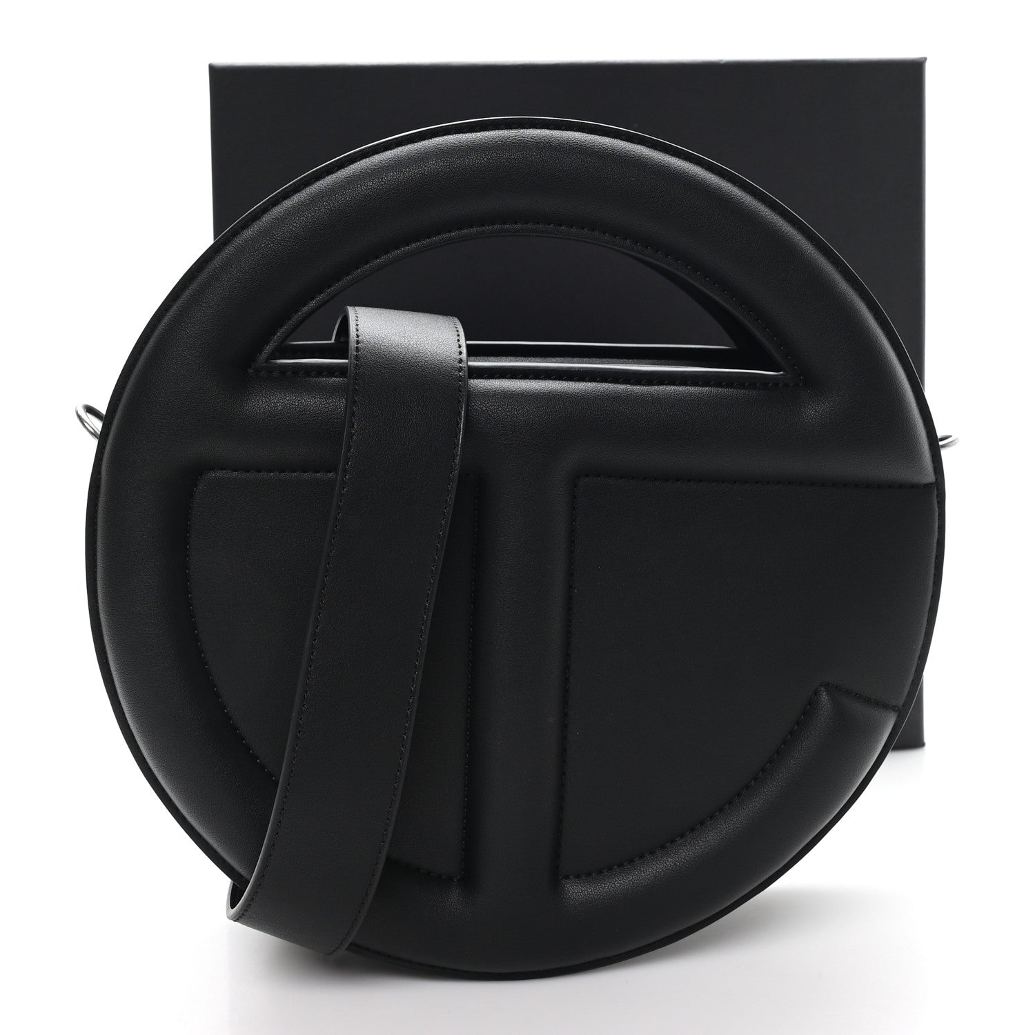 Telfar Vegan Leather Major Circle Bag Black 12 of 12