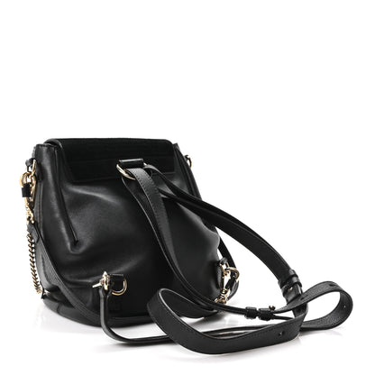 Chloe Suede Calfskin Small Faye Backpack Black 3 of 10