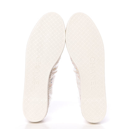 Chanel PVC Tweed CC Espadrilles 40 White Multicolor 5 of 8
