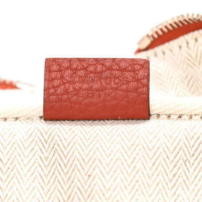 Hermes Taurillon Clemence Bi-Color Victoria II 35 Rouge H Brique 7 of 11