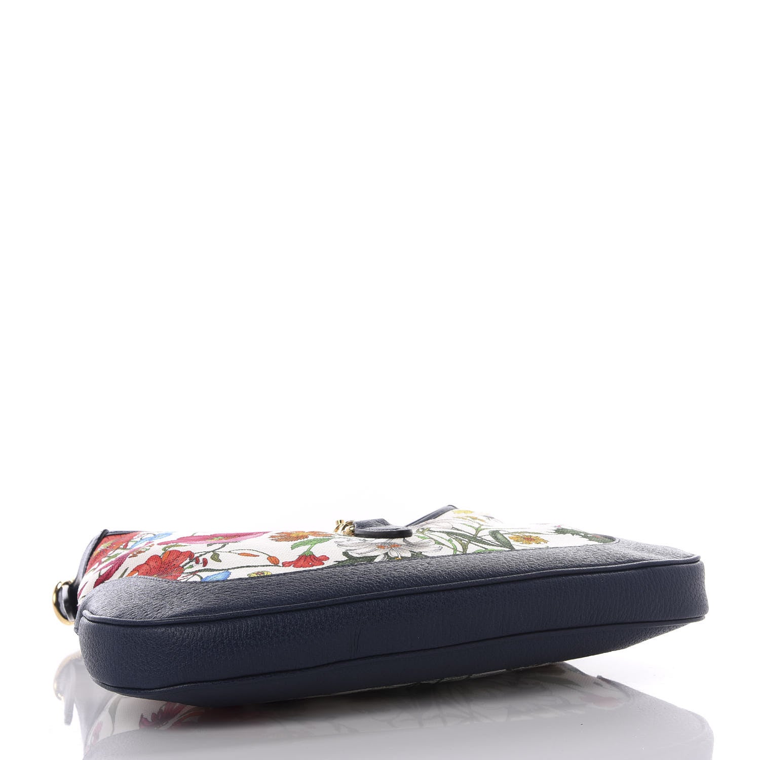 Gucci Canvas Flora Jackie O Hobo Blue Agata 3 of 9