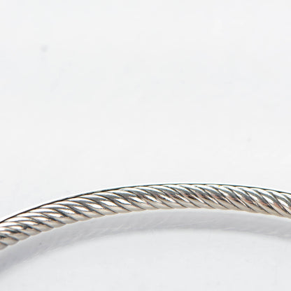 David Yurman Sterling Silver 3mm Cable Classics Bangle Bracelet 3 of 4