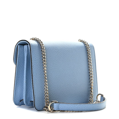 Gucci Dollar Calfskin Small Interlocking G Shoulder Bag Mineral Blue 3 of 9