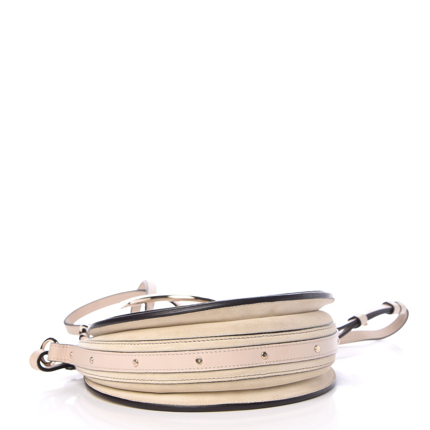 Metallic Calfskin Suede Small Pixie Bag Gold